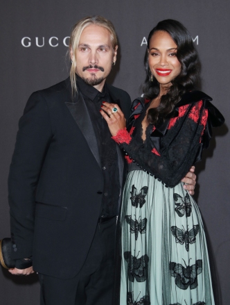 Marco Perego и Zoe Saldana LACMA Art and Film Gala, Arrivals, Лос-Анджелес, США – 02 ноября 2019 г.