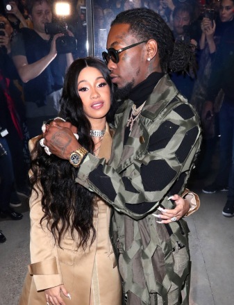 Cardi B и Offset в первом ряду шоу Prabal Gurung, Front Row, осень-зима 2018, Неделя моды в Нью-Йорке, США - 11 февраля 2018 г.