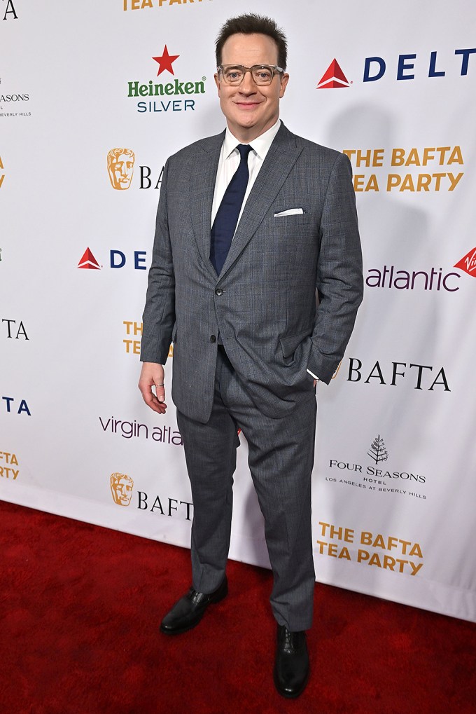 Брендан Фрейзер на чаепитии BAFTA 2023