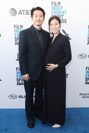 Стивен Юн и Джоана Пак 34-я церемония вручения премии Film Independent Spirit Awards, Roaming Arrivals, Лос-Анджелес, США - 23 февраля 2019 г.