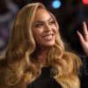 HOUSTON, TEXAS - OCTOBER 25: Beyoncé looks on during a campaign rally with Democratic presidential nominee, U.S. Vice President Kamala Harris, at Shell Energy Stadium on October 25, 2024 in Houston, Texas. Vice President Kamala Harris is campaigning in Texas holding a rally supporting reproductive rights with recording artists Beyonce and Willie Nelson.  (Photo by Justin Sullivan/Getty Images)